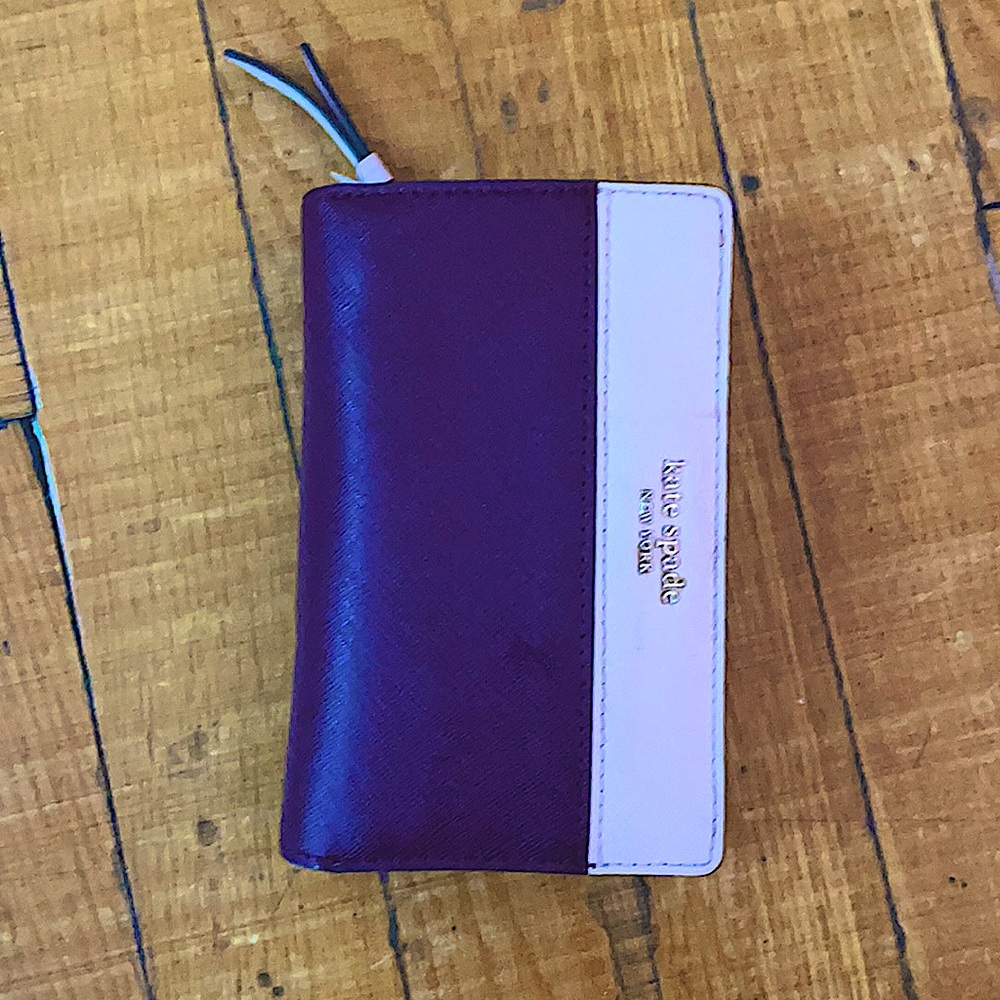 Kate Spade Dual-Tone Rose Wallet w/Zip Pouch 🌹